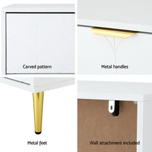 Load image into Gallery viewer, Artiss 3 Chest of Drawers Lowboy Cabinet White