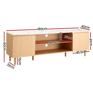 Artiss TV Cabinet Entertainment Unit Stand 180CM Pine White