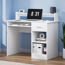 Load image into Gallery viewer, Artiss Computer Desk Shelf Drawer Cabinet White 100CM