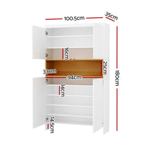 Load image into Gallery viewer, Artiss Shoe Rack Storage Cabinet 9 Tiers White