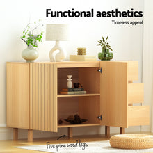 Load image into Gallery viewer, 130cm Artiss Buffet Sideboard Cupboard Cabinet Pantry Storage Drawer Pine