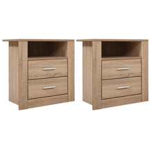Load image into Gallery viewer, Artiss 2X Bedside Table 2 Drawers with Shelf - TARA Oak