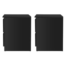 Load image into Gallery viewer, Artiss 2x Bedside Table 2 Drawers - PEPE Black