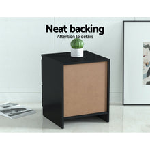 Load image into Gallery viewer, Artiss 2x Bedside Table 2 Drawers - PEPE Black