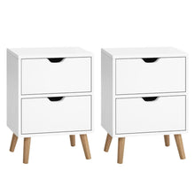 Load image into Gallery viewer, Artiss 2X Bedside Table 2 Drawers - BODEN White