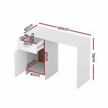 Load image into Gallery viewer, Artiss Computer Desk Drawer Cabinet White 100CM
