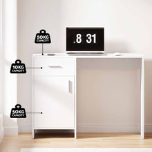 Load image into Gallery viewer, Artiss Computer Desk Drawer Cabinet White 100CM