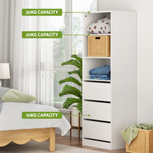 Load image into Gallery viewer, Artiss 3 Chest of Drawers Tallboy Cabinet White