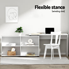 Load image into Gallery viewer, Artiss Computer Desk Bookshelf White 130CM