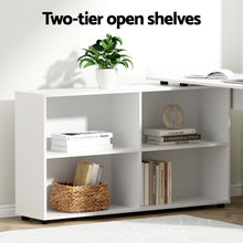 Load image into Gallery viewer, Artiss Computer Desk Bookshelf White 130CM
