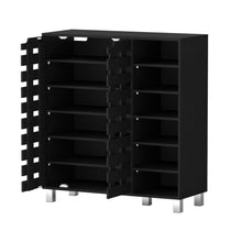 Load image into Gallery viewer, Artiss Shoe Rack Cabinet 6 Tier Storage Shelf Black