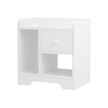 Load image into Gallery viewer, Artiss Bedside Table Drawer Nightstand Side End Table Storage Open Shelf White