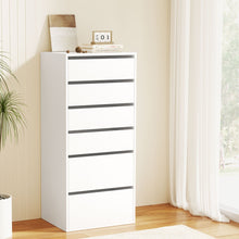 Load image into Gallery viewer, Artiss 6 Chest of Drawers Dresser Tallboy White