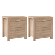 Load image into Gallery viewer, Artiss 2x Bedside Table 2 Drawers - MAXI Pine