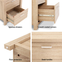 Load image into Gallery viewer, Artiss 2x Bedside Table 2 Drawers - MAXI Pine