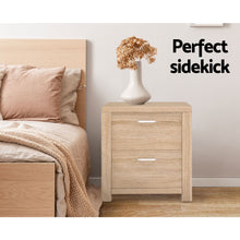 Load image into Gallery viewer, Artiss 2x Bedside Table 2 Drawers - MAXI Pine