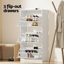 Load image into Gallery viewer, Artiss Shoe Cabinet Storage Drawer 45 Pairs White
