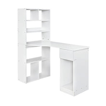Load image into Gallery viewer, Artiss Computer Desk Bookshelf Drawer Cabinet White 120CM