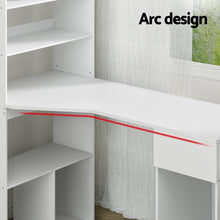 Load image into Gallery viewer, Artiss Computer Desk Bookshelf Drawer Cabinet White 120CM