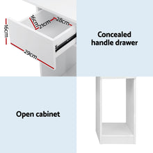 Load image into Gallery viewer, Artiss Computer Desk Bookshelf Drawer Cabinet White 120CM