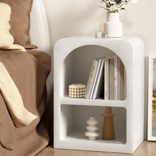 Load image into Gallery viewer, Bedside Table Shelves Side End Table Storage Nightstand White ARCHED