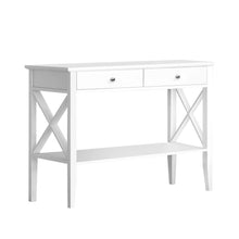 Load image into Gallery viewer, Artiss Console Table 2 Drawers 100CM White Chole