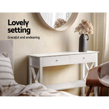 Load image into Gallery viewer, Artiss Console Table 2 Drawers 100CM White Chole