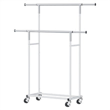 Load image into Gallery viewer, Artiss Clothes Rack Double Rod Airer Rail Coat Stand Adjustable Hanger