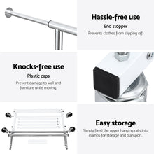 Load image into Gallery viewer, Artiss Clothes Rack Double Rod Airer Rail Coat Stand Adjustable Hanger