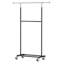 Load image into Gallery viewer, Artiss Clothes Rack Double Rod Airer Rail Coat Stand Adjustable Hanger