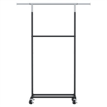 Load image into Gallery viewer, Artiss Clothes Rack Double Rod Airer Rail Coat Stand Adjustable Hanger