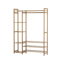 Load image into Gallery viewer, Artiss Clothes Rack Coat Stand 8 Shelves Bamboo