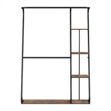 Load image into Gallery viewer, Clothes Rack Coat Stand 172cm 4-Tier Walnut