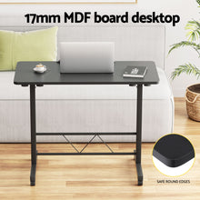 Load image into Gallery viewer, Artiss Laptop Desk Table Height Adjustable Wooden Bed Side Tables 80CM Black