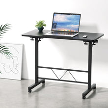 Load image into Gallery viewer, Artiss Laptop Desk Table Height Adjustable Wooden Bed Side Tables 80CM Black