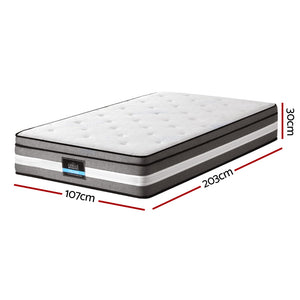 Giselle Bedding 30cm Mattress Gel Foam Pocket Spring King Single