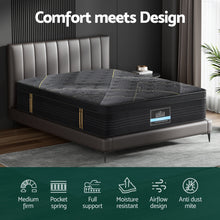 Load image into Gallery viewer, 35cm Giselle Mattress Double Bed Bamboo Pocket Firm Foam