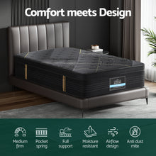 Load image into Gallery viewer, 35cm Giselle Mattress King Single Bed Bamboo Pocket Firm Foam