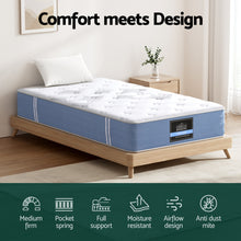 Load image into Gallery viewer, 25cm Giselle Mattress King Single Bed Pocket Spring Mattresses