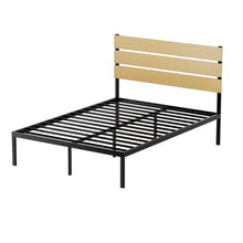 Load image into Gallery viewer, Artiss Bed Frame Double Size Metal Base Mattress Platform Foundation Black PAULA