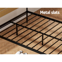 Load image into Gallery viewer, Bed Frame Double Size Metal Base Mattress Platform Foundation Black PAULA