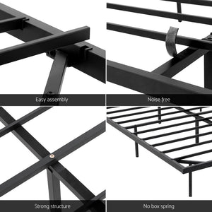 Artiss King Bed Frame,Floating Metal Bed Frame with Smart LED Lights - Sturdy Metal Platform Bed Base, Silent Design, Tool-Free Assembly, 300KG Capacity for Home/Hotel/Master Bedroom