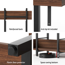 Load image into Gallery viewer, Artiss Bookshelf 5-Tier Bookcase Display Shelves Metal Storage Stand Rack Walnut