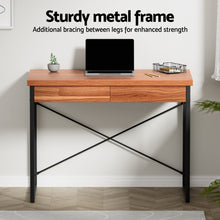 Load image into Gallery viewer, Artiss Computer Desk Drawer Storage Walnut 100CM