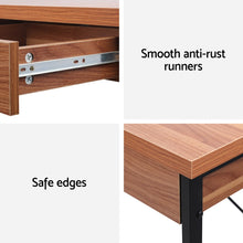 Load image into Gallery viewer, Artiss Computer Desk Drawer Storage Walnut 100CM