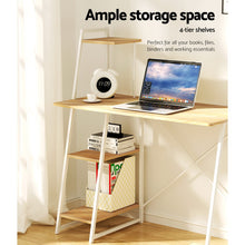 Load image into Gallery viewer, Artiss Computer Desk Bookshelf Storage Oak 100CM