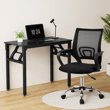 Load image into Gallery viewer, Artiss Computer Desk Mesh Office Chair Set Foldable Home Study Table Black