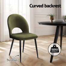 Load image into Gallery viewer, Artiss Dining Chairs Set of 4 Velvet Hollow Green