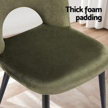 Load image into Gallery viewer, Artiss Dining Chairs Set of 4 Velvet Hollow Green