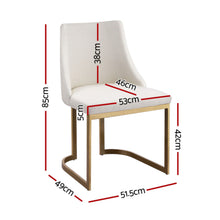 Load image into Gallery viewer, Artiss Dining Chairs Set of 4 Linen Fabric Frame Beige